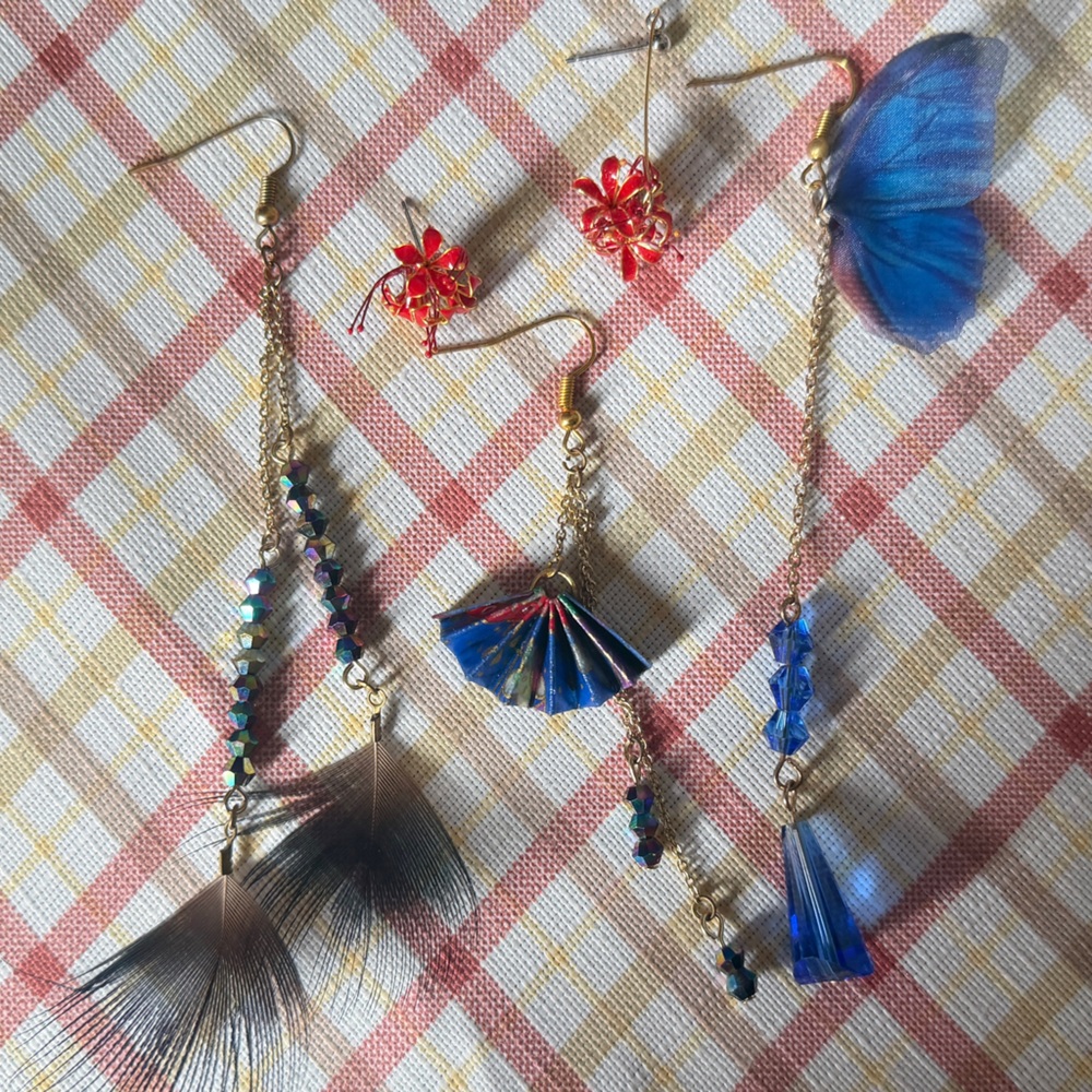 Artistic Handmade Dangle Earrings-5 pieces